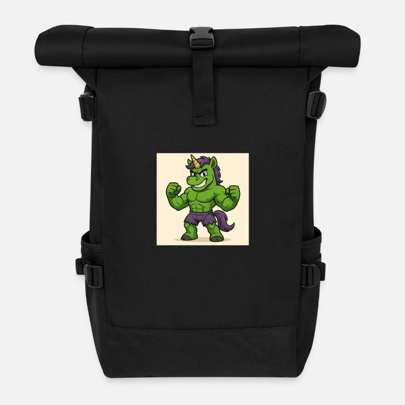 Hulkunicorn - Rolltop Rucksack - Schwarz