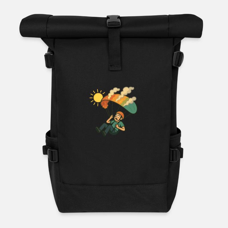 Icarus - Roll Top Backpack - black