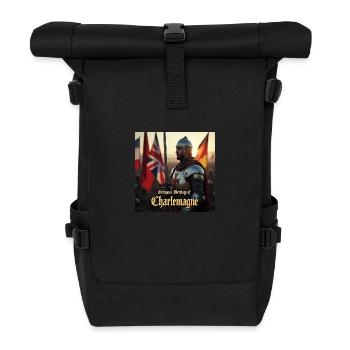 Flux Dev a medieval knight from the Crusades - Rolltop Rucksack - Schwarz - Vorne