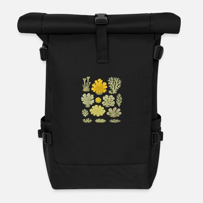 Flechten Flechten Moos - Flechten - Natur - Rolltop Rucksack - Schwarz