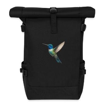 Hummingbird – Lightness in Colors - Roll Top Backpack - black - Front