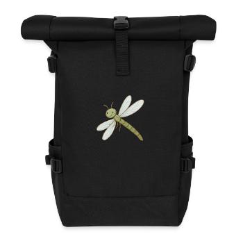 Dragonfly magic – delicate & dazzling - Roll Top Backpack - black - Front