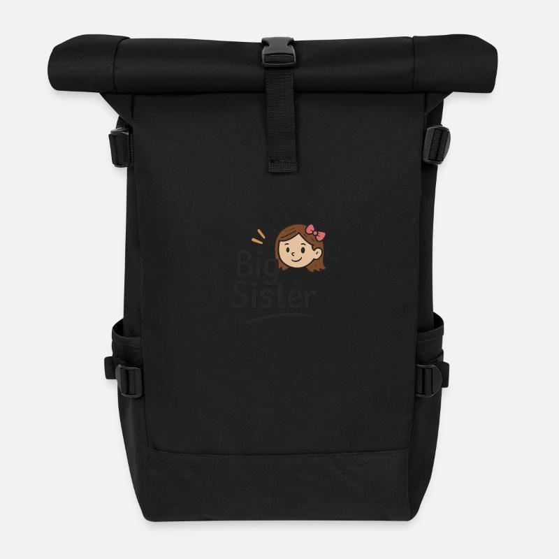 Big Sister - Roll Top Backpack - black