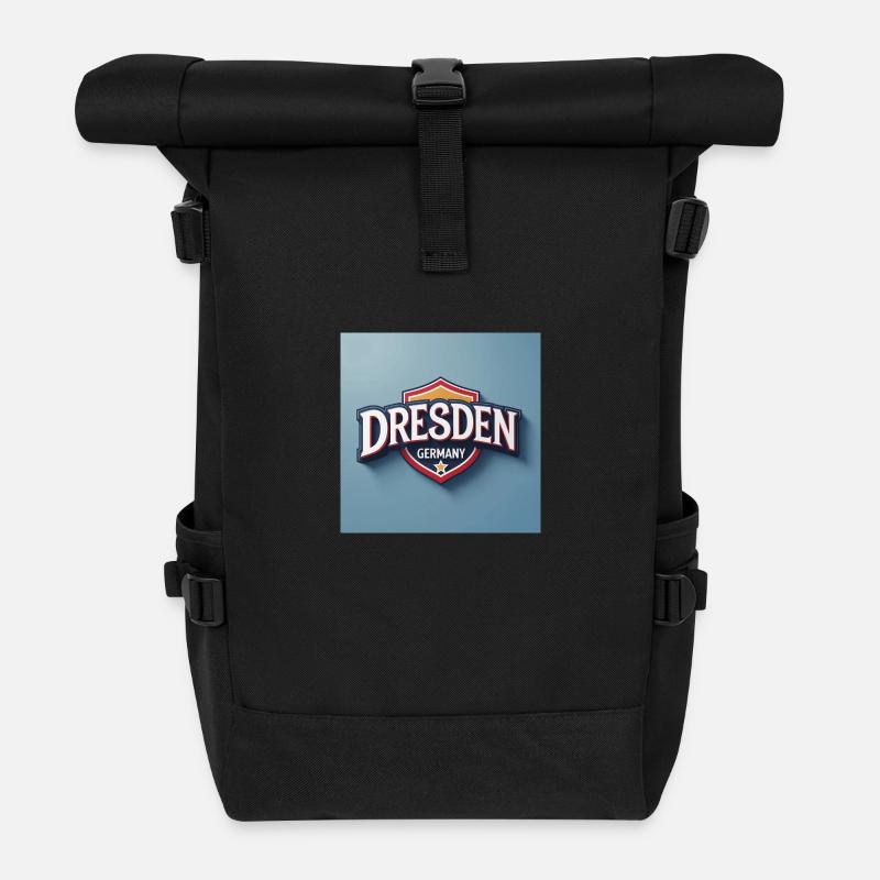 Dresden, Germany - Rolltop Rucksack - Schwarz