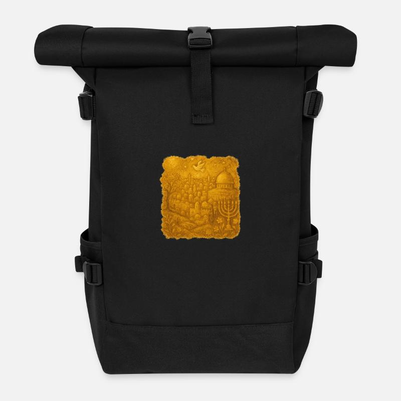 Jérusalem dorée - Sac à dos roll top - noir