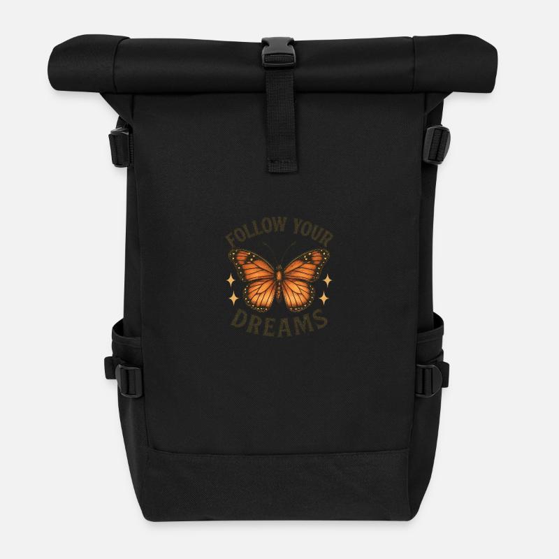Suivez vos rêves - Sac à dos roll top - noir