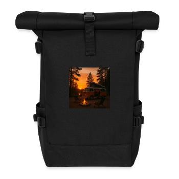 file 00000000b89061f4b73eef1e90b1b749 - Roll Top Backpack - black - Front