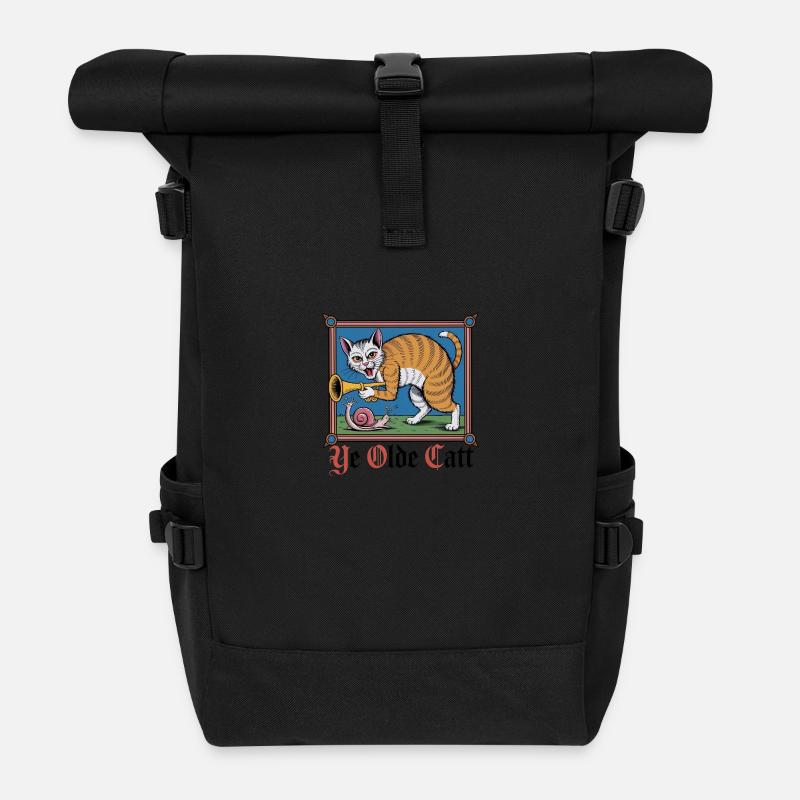 Ye Olde Catt - Rolltop Rucksack - Schwarz