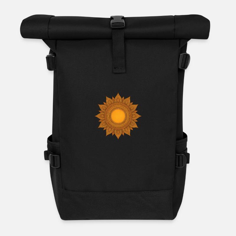 Sonne 1 - Rolltop Rucksack - Schwarz