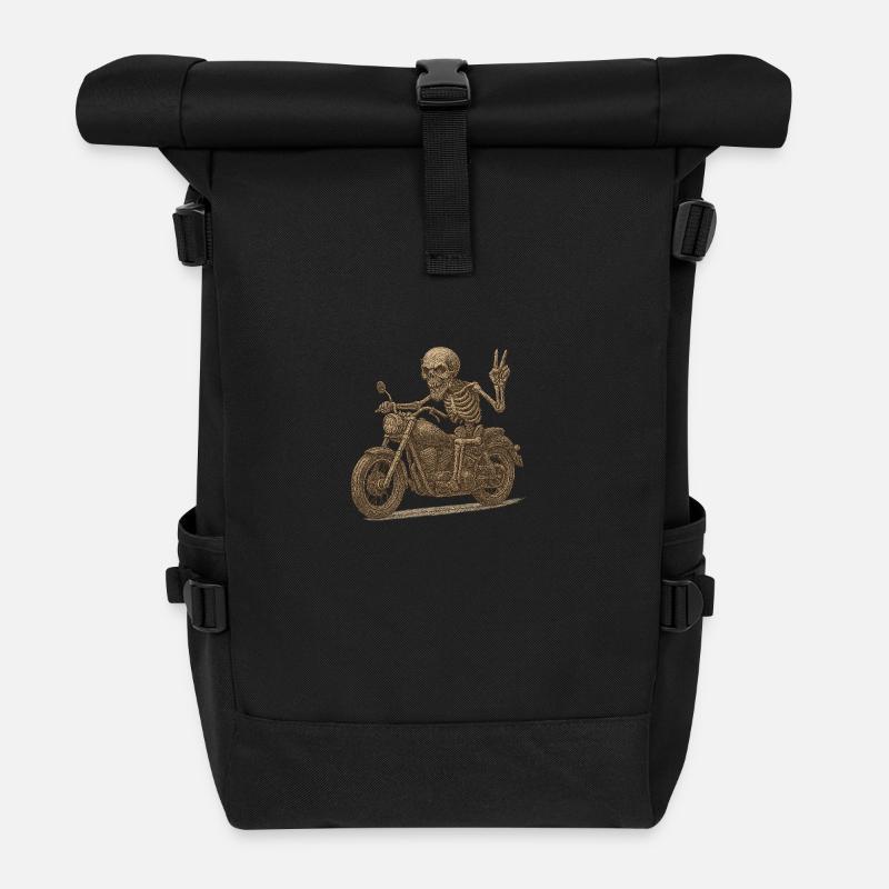 biker 3 - Rolltop Rucksack - Schwarz