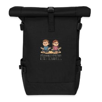 Pädagogisch wertvoll nicht gerangelt Meditation - Rolltop Rucksack - Schwarz - Vorne