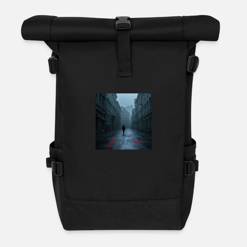 Ville de Fog Stream - Sac à dos roll top - noir