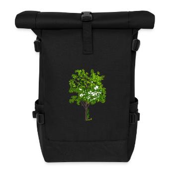 Baum - Rolltop Rucksack - Schwarz - Vorne