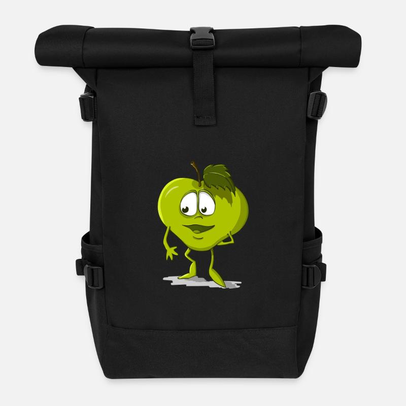 Süßer grüner Apfel. Geschenkidee - Rolltop Rucksack - Schwarz
