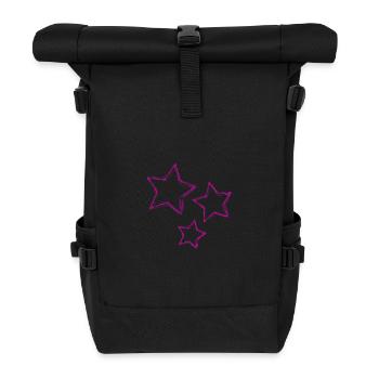 CHRISTMAS. STAR. STARS. CHRISTMAS ISLAND. NEW YEAR'S DAY - Roll Top Backpack - black - Front