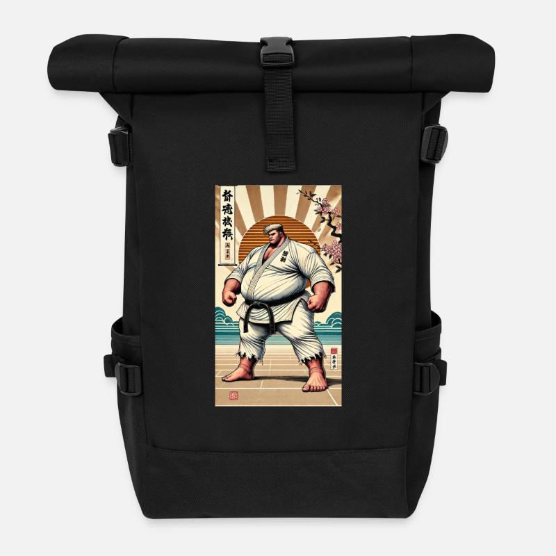 Karate MEISTER - Rolltop Rucksack - Schwarz