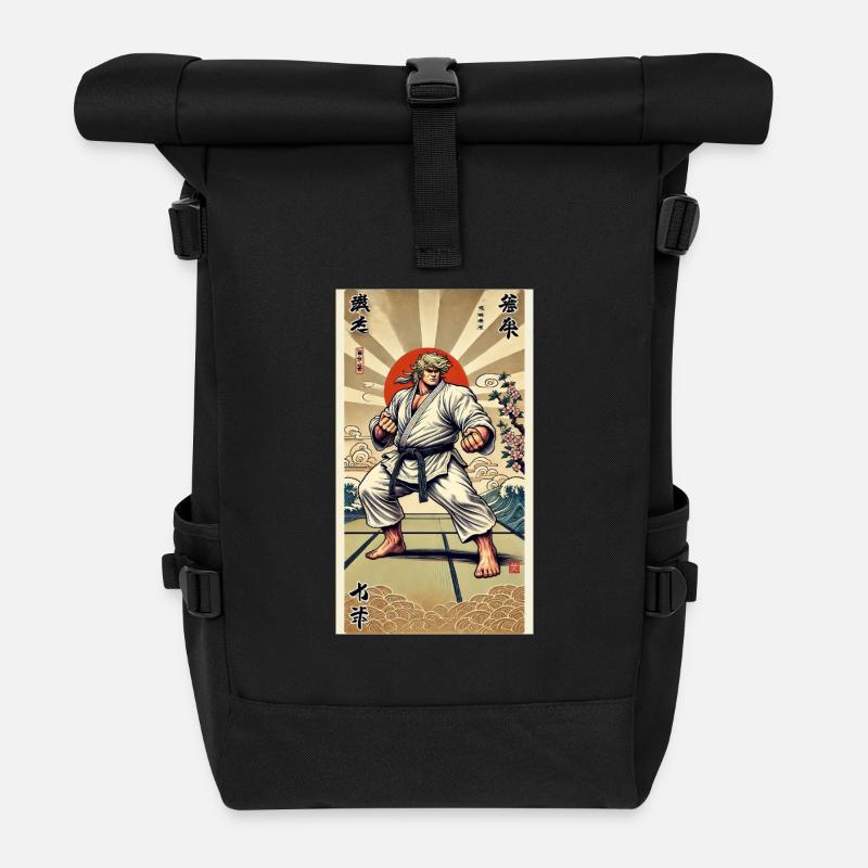 Karate MEISTER - Rolltop Rucksack - Schwarz