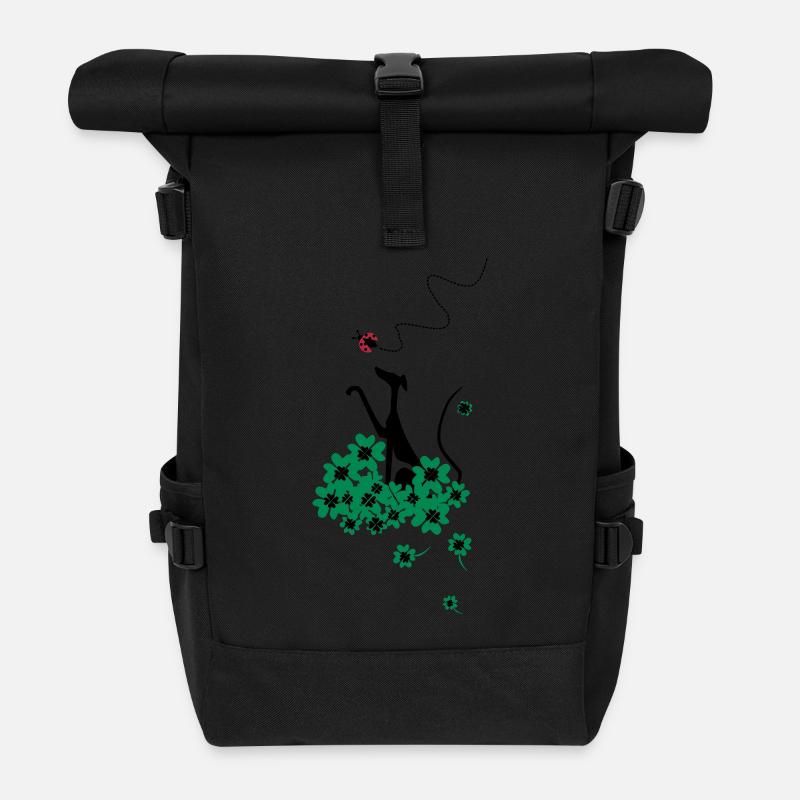 glücksbringer - Rolltop Rucksack - Schwarz