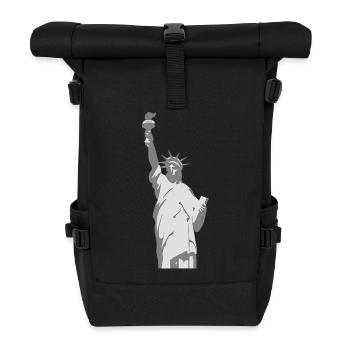 statue of Liberty - Roll Top Backpack - black - Front