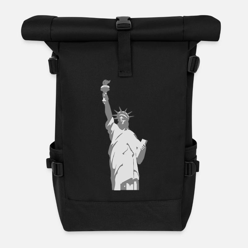 Freiheitsstatue - Rolltop Rucksack - Schwarz