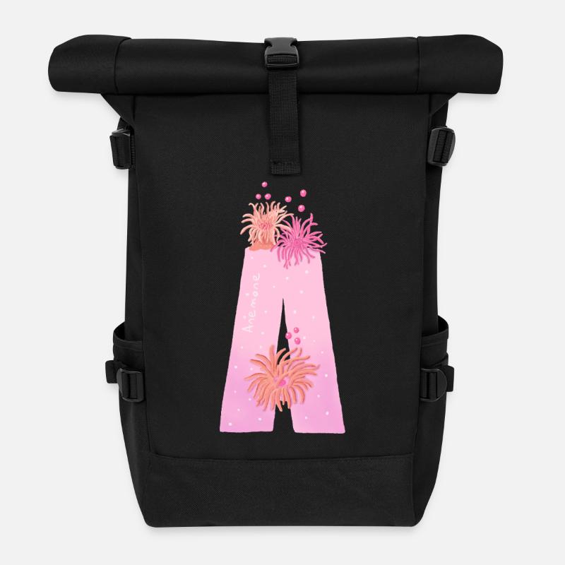 Eine Buchstaben-Seeanemone - Rolltop Rucksack - Schwarz