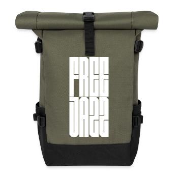 Art géométrique en grille de jazz libre - Sac à dos roll top - olive/noir - Devant
