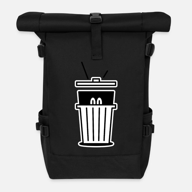 Thug Hiding In A Trash Can - Rolltop Rucksack - Schwarz