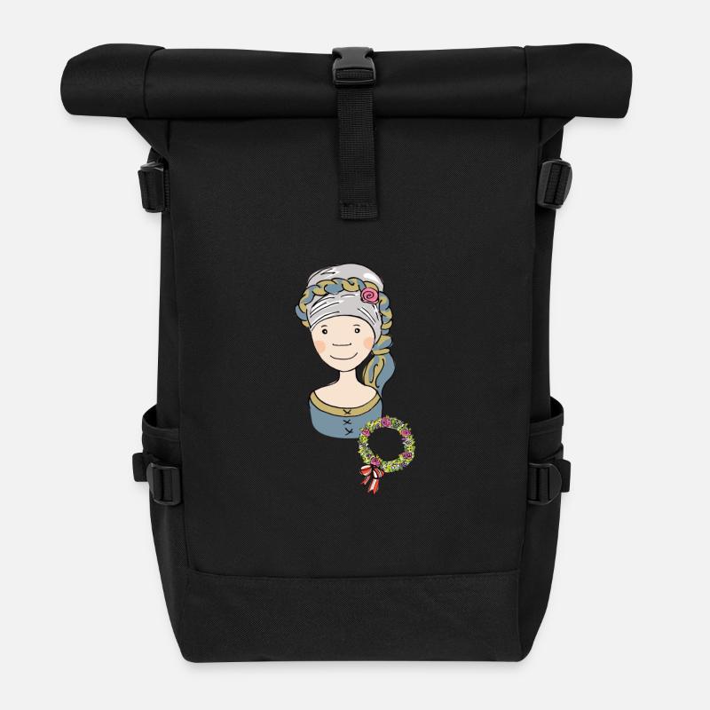 Mittelalter Magd - Rolltop Rucksack - Schwarz