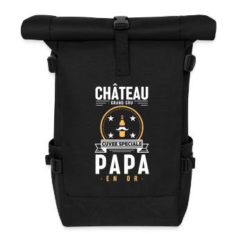 Papa Château papa en or au top cuvée spéciale - Sac à dos roll top - noir - Devant