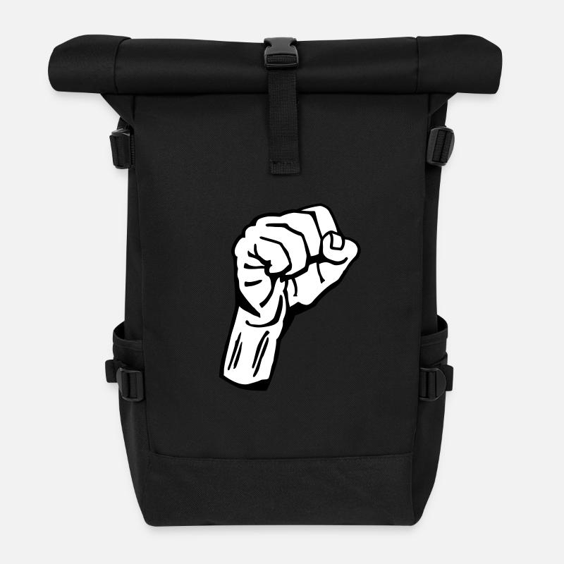 fist / fight / boxing / boxen 2c - Rolltop Rucksack - Schwarz