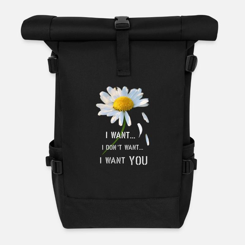 Ich will ich will nicht ich will dich - Rolltop Rucksack - Schwarz