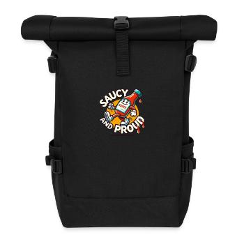 Saucy and proud! - Rolltop Rucksack - Schwarz - Vorne