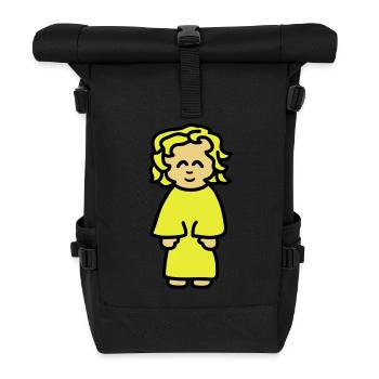 girl - Rolltop Rucksack - Schwarz - Vorne