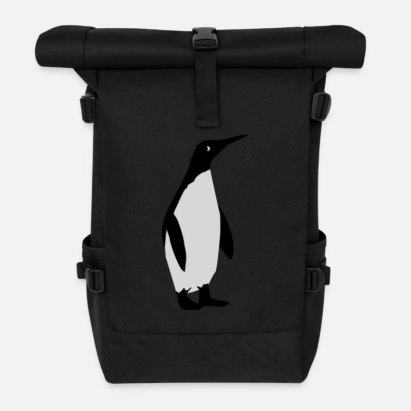 Pinguin - Rolltop Rucksack - Schwarz