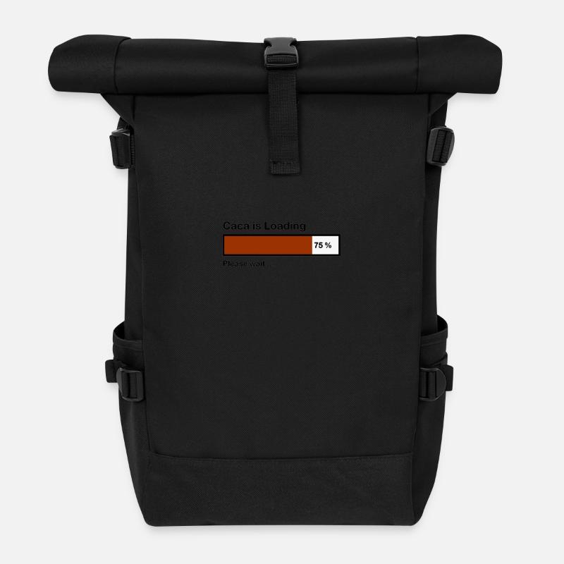 Progress bar is loaded poo - Roll Top Backpack - black