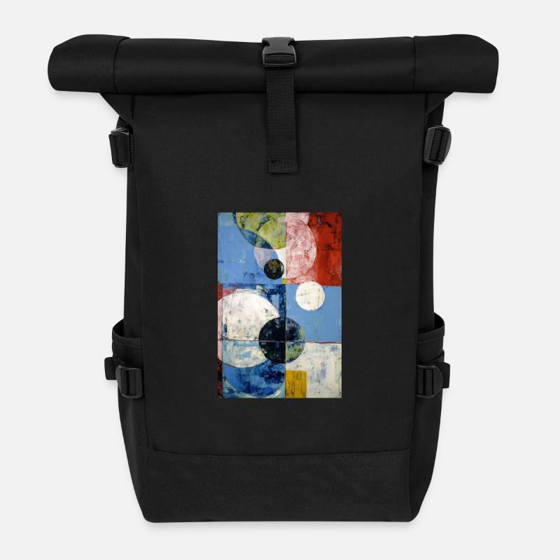herbi793_abstract - Sac à dos roll top - noir