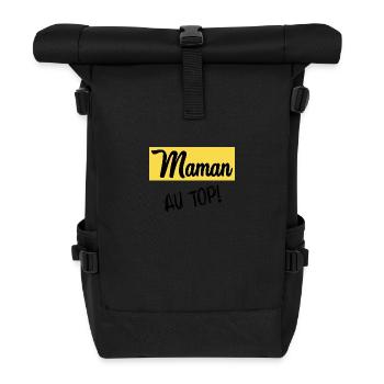 MOTHER'S DAY - Roll Top Backpack - black - Front