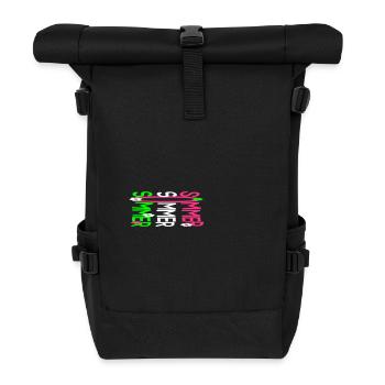 Sommer - Rolltop Rucksack - Schwarz - Vorne