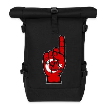 Drapeau de la Turquie numéro 1 utilisé - Sac à dos roll top - noir - Devant