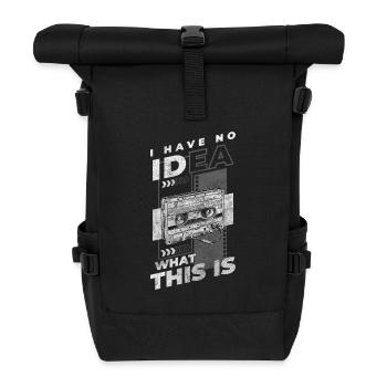 Cassette Radio 80s Hit Childhood - Roll Top Backpack - black - Front