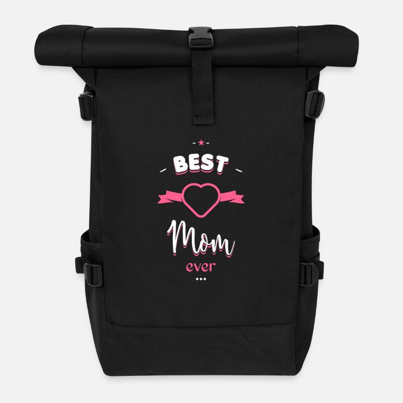 Best Mom ever - Rolltop Rucksack - Schwarz