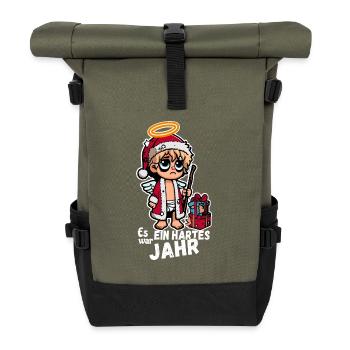 Drôle d’enfant Jésus disant - Sac à dos roll top - olive/noir - Devant
