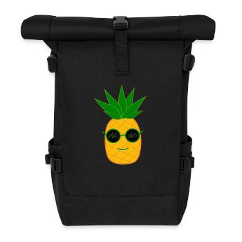 Pineapple Summer Festival - Roll Top Backpack - black - Front