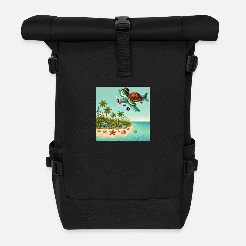 Bösewicht des Piloten - Rolltop Rucksack - Schwarz