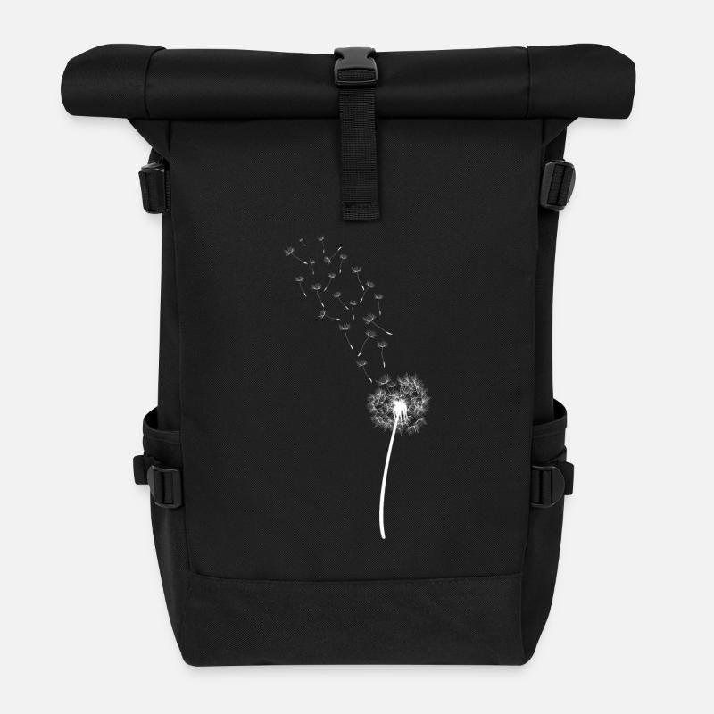 pissenlit - Sac à dos roll top - noir