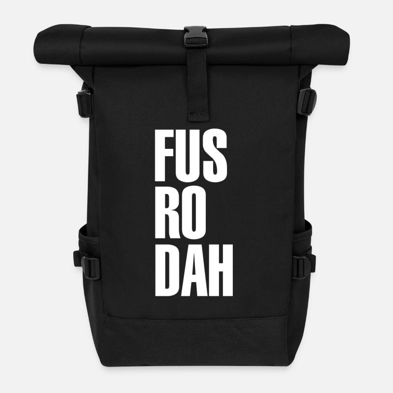 "FUS RO DAH" T-Shirt-Design- - Rolltop Rucksack - Schwarz