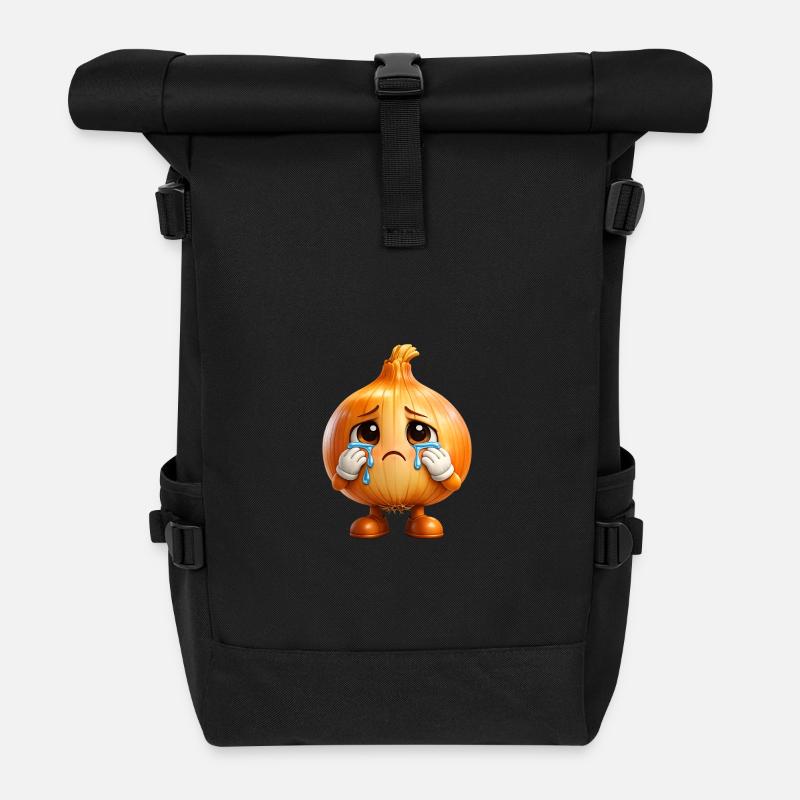 Onion Tears Mascot - Roll Top Backpack - black