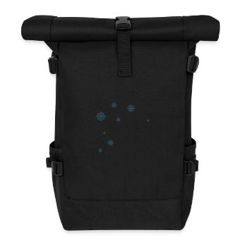Flocons de neige - Sac à dos roll top - noir - Devant