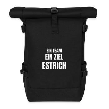 Ein Team, ein Ziel, Estrich. - Rolltop Rucksack - Schwarz - Vorne