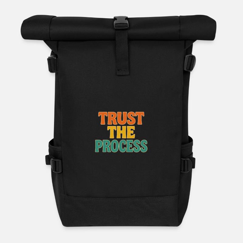 trust the process - Rolltop Rucksack - Schwarz